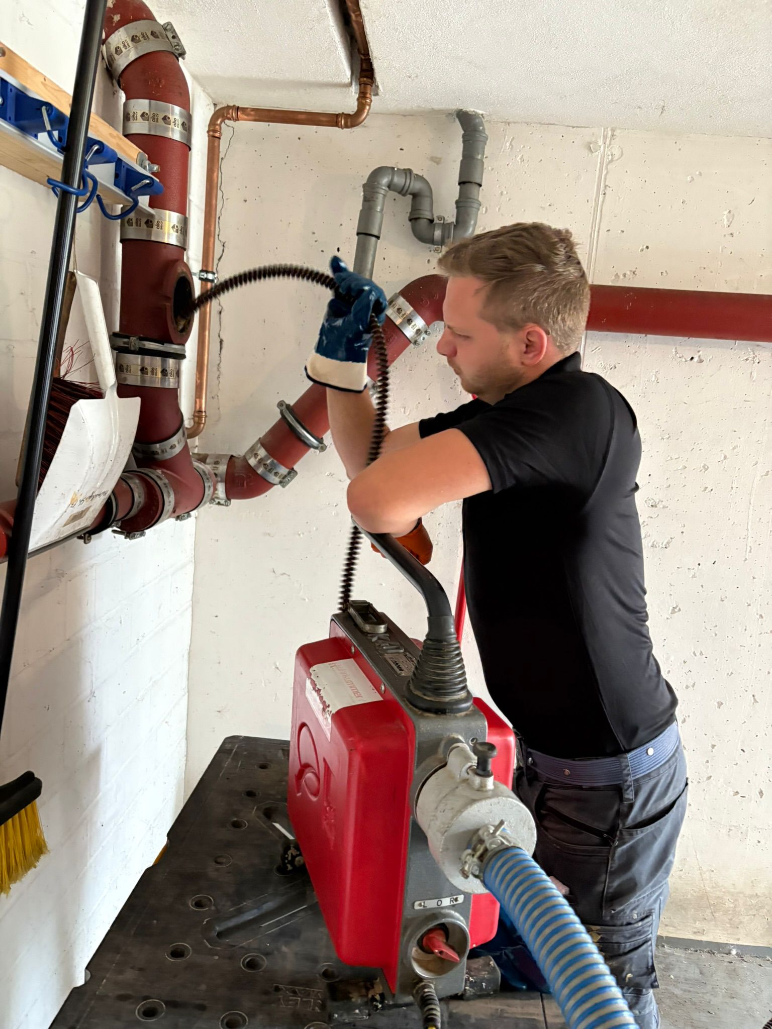 Rohrreinigung im Einsatz